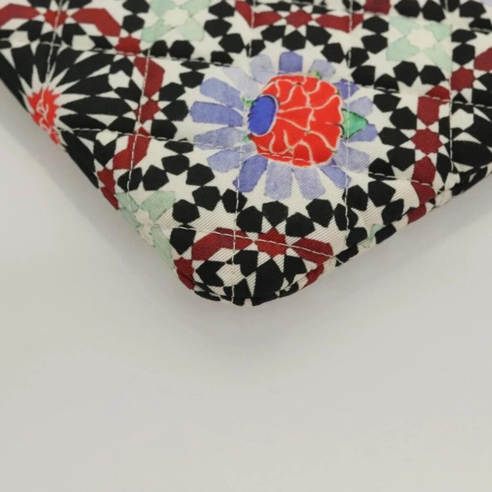 CHANEL Matelasse COCO Mark Pouch Nylon Multicolor CC Auth 129976V - Picture 12 of 16